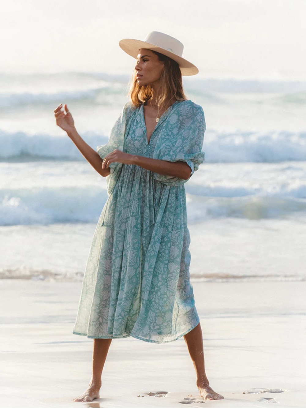 Daughters of India - Kyra Midi Dress in Jade